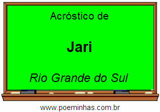 Acróstico da Cidade Jari