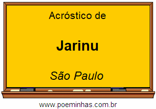 Acróstico da Cidade Jarinu