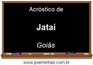 Acróstico da Cidade Jataí