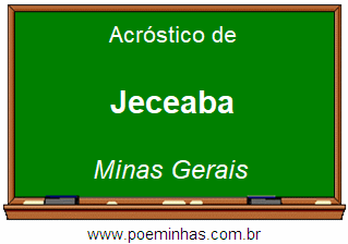 Acróstico da Cidade Jeceaba