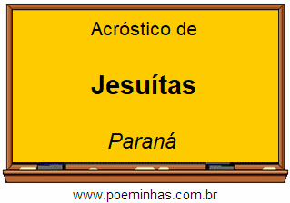 Acróstico da Cidade Jesuítas