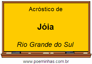 Acróstico da Cidade Jóia