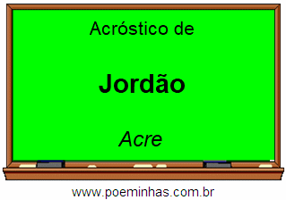 Acróstico da Cidade Jordão