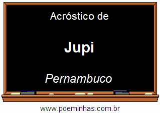 Acróstico da Cidade Jupi