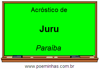 Acróstico da Cidade Juru