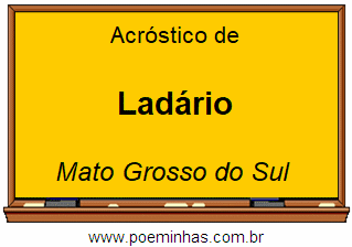 Acróstico da Cidade Ladário