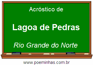 Acróstico da Cidade Lagoa de Pedras