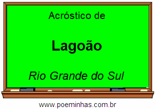 Acróstico da Cidade Lagoão