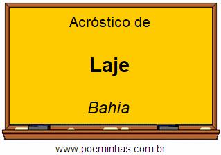 Acróstico da Cidade Laje