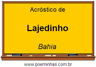 Acróstico da Cidade Lajedinho