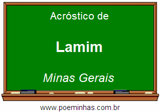 Acróstico da Cidade Lamim