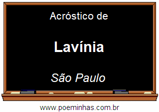 Acróstico da Cidade Lavínia