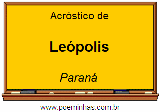 Acróstico da Cidade Leópolis