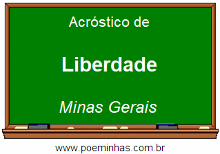 Acróstico da Cidade Liberdade