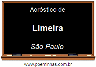 Acróstico da Cidade Limeira