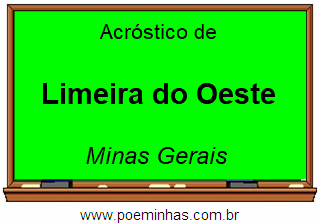 Acróstico da Cidade Limeira do Oeste