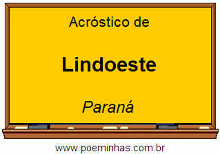 Acróstico da Cidade Lindoeste