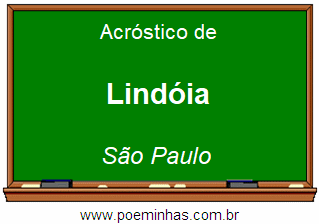 Acróstico da Cidade Lindóia