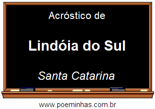 Acróstico da Cidade Lindóia do Sul