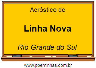 Acróstico da Cidade Linha Nova