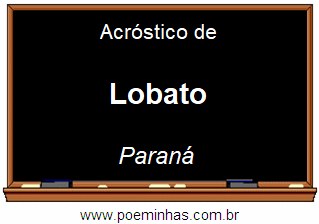 Acróstico da Cidade Lobato