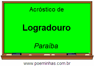 Acróstico da Cidade Logradouro