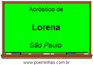 Acróstico da Cidade Lorena