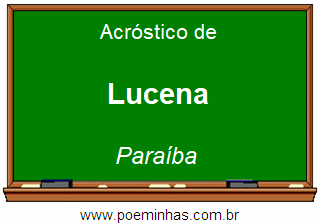 Acróstico da Cidade Lucena