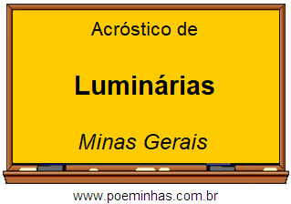 Acróstico da Cidade Luminárias