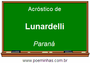 Acróstico da Cidade Lunardelli