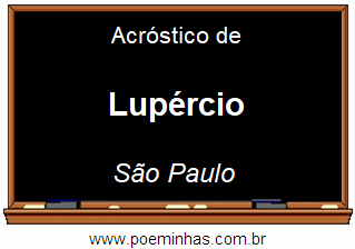 Acróstico da Cidade Lupércio