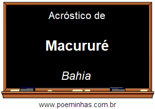 Acróstico da Cidade Macururé