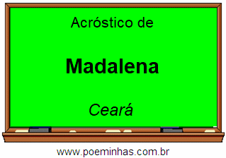 Acróstico da Cidade Madalena