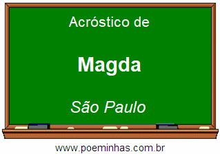 Acróstico da Cidade Magda