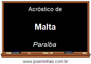 Acróstico da Cidade Malta