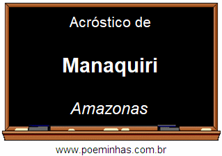 Acróstico da Cidade Manaquiri