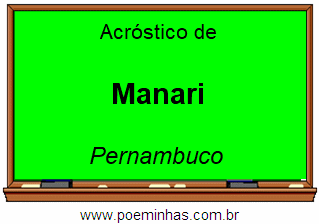 Acróstico da Cidade Manari