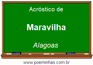 Acróstico da Cidade Maravilha