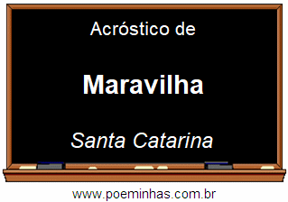 Acróstico da Cidade Maravilha