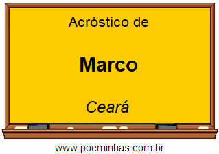 Acróstico da Cidade Marco