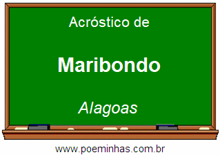 Acróstico da Cidade Maribondo