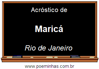 Acróstico da Cidade Maricá