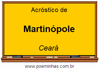 Acróstico da Cidade Martinópole