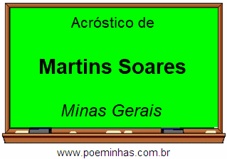 Acróstico da Cidade Martins Soares