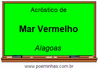 Acróstico da Cidade Mar Vermelho