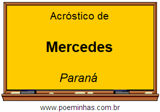 Acróstico da Cidade Mercedes