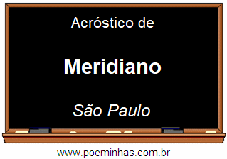 Acróstico da Cidade Meridiano