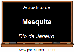 Acróstico da Cidade Mesquita