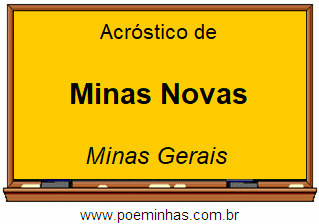 Acróstico da Cidade Minas Novas