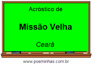 Acróstico da Cidade Missão Velha